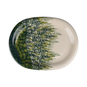 Talerz ceramiczny ręcznie malowany 29 owalny Olimp
