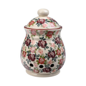 pojemnik ceramiczny ręcznie malowany na czosnek bez uszu Olimp