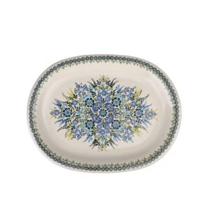 Talerz ceramiczny ręcznie malowany 36 owalny Olimp