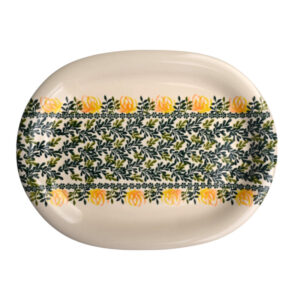Talerz ceramiczny ręcznie malowany 36 owalny Olimp