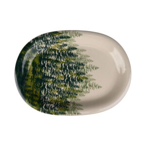 Talerz ceramiczny ręcznie malowany 36 owalny Olimp