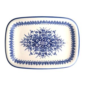 Talerz ceramiczny ręcznie malowany 34 prostokątny