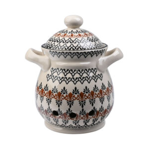 pojemnik ceramiczny ręcznie malowany na czosnek Olimp