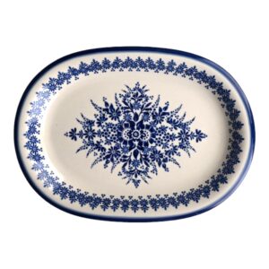 Talerz ceramiczny ręcznie malowany 29 owalny Olimp